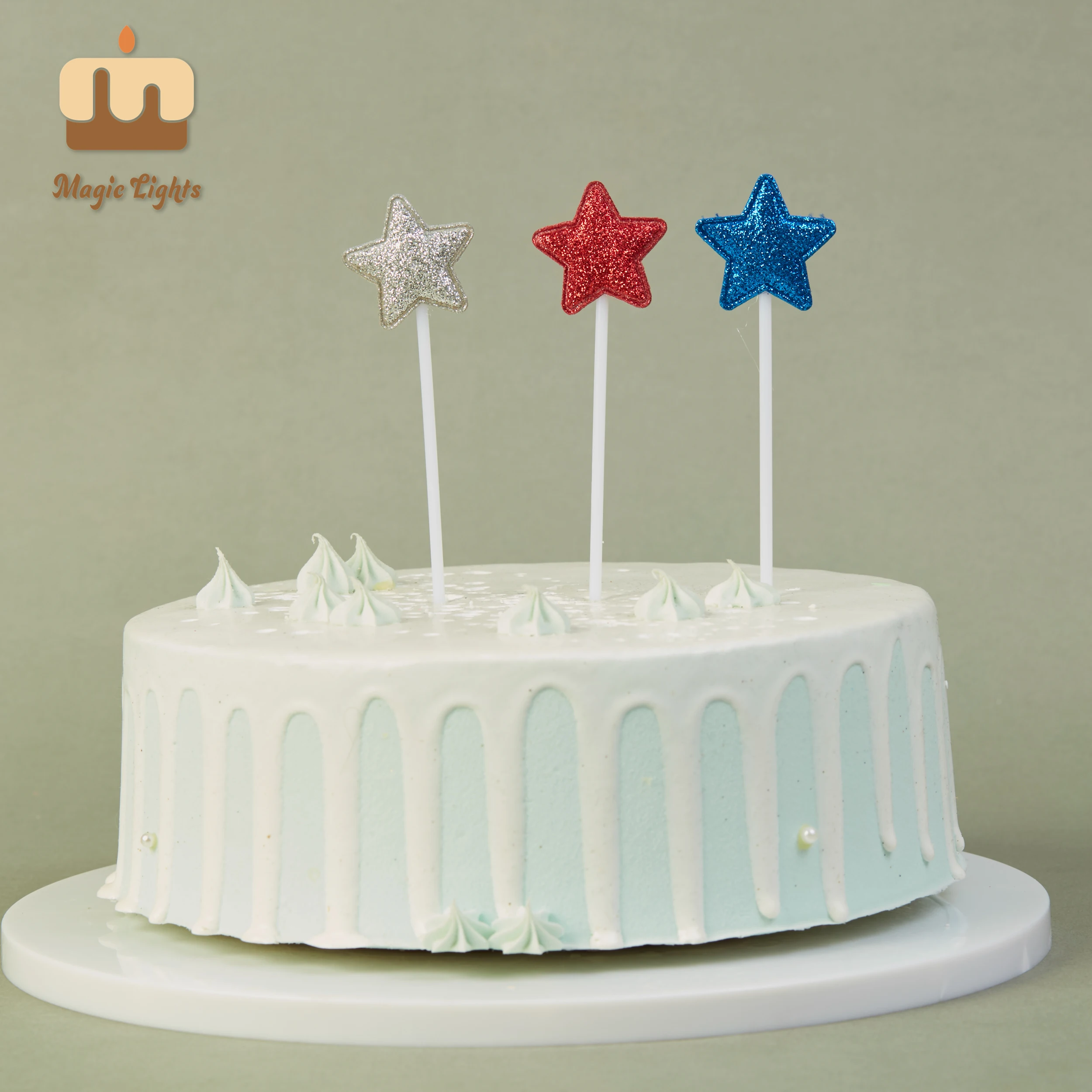 Magic Lights Sternform Kuchen -Toper Dekorative Picks für Party 1
