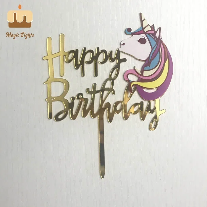 Magic Lights Cartoon Animal Acrylic Cake Topper Picks 1