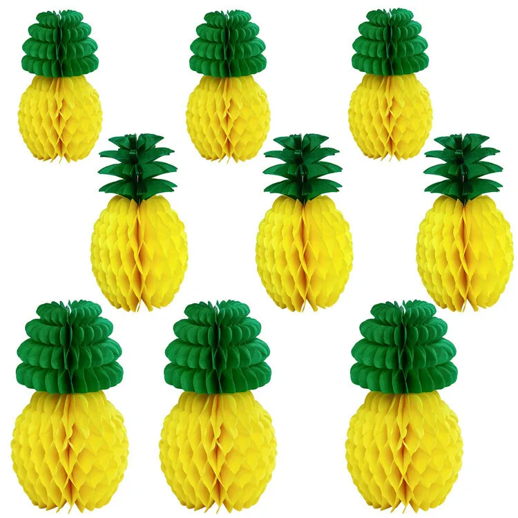Magic Lights Pineapple-Shape Honeycomb Balls Decorations for Birthday Holidays Home Decor Party 1