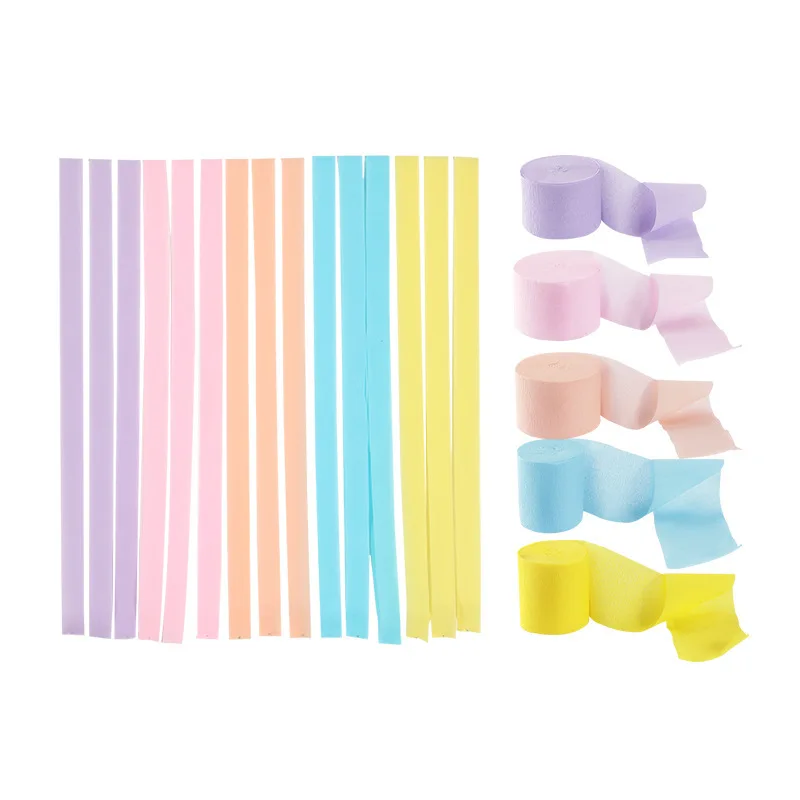 Magic Lights Macaron Crepe Paper Streamers for DIY Gift Colourful Paper Flower Birthday Wedding Holiday Party Decorations 1
