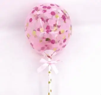 Magic Lights Glitter Pink Balloon Cake Decoration Picks 1