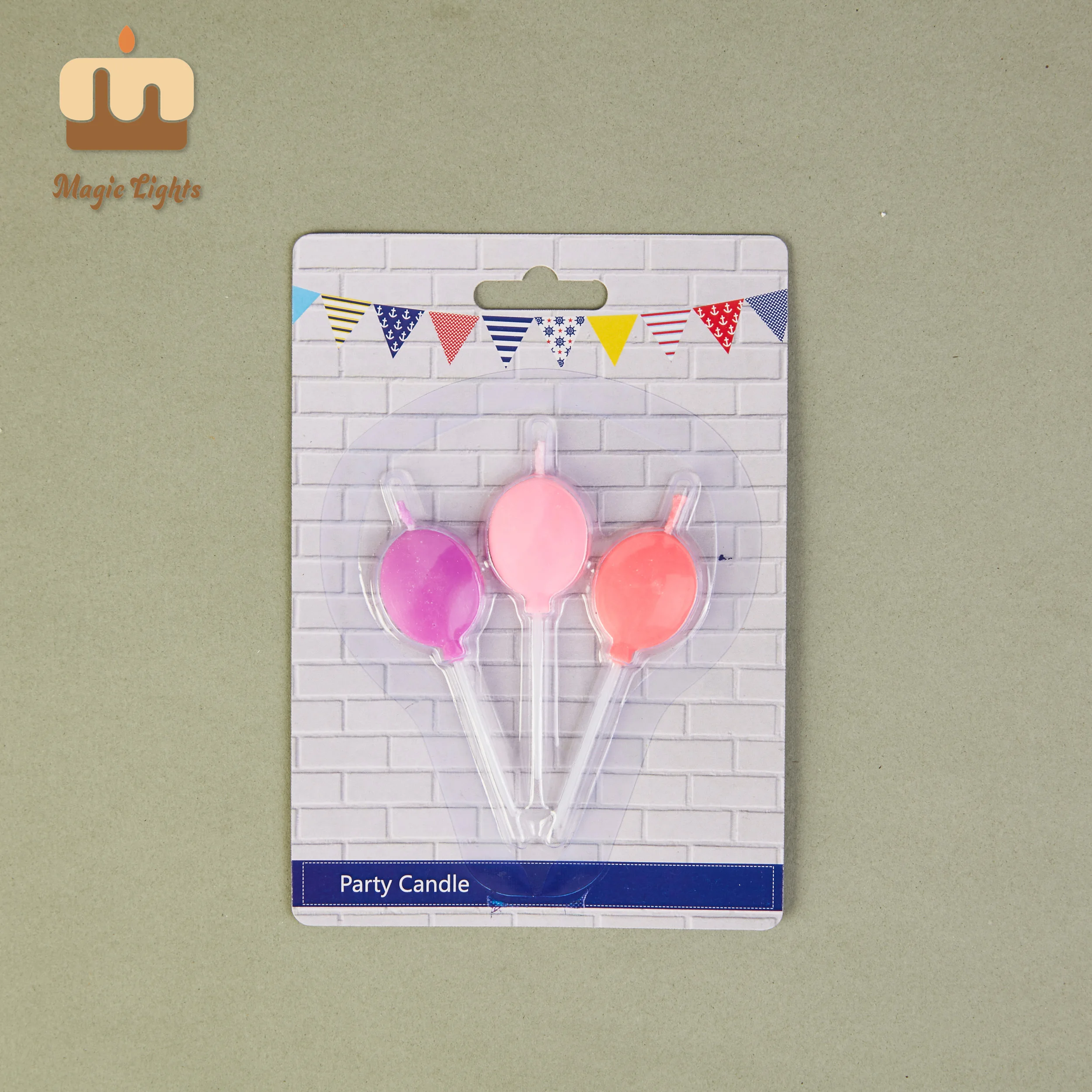 Magic Lights 3cm colorido chama balão velas para meninas 3 cores mistura 1