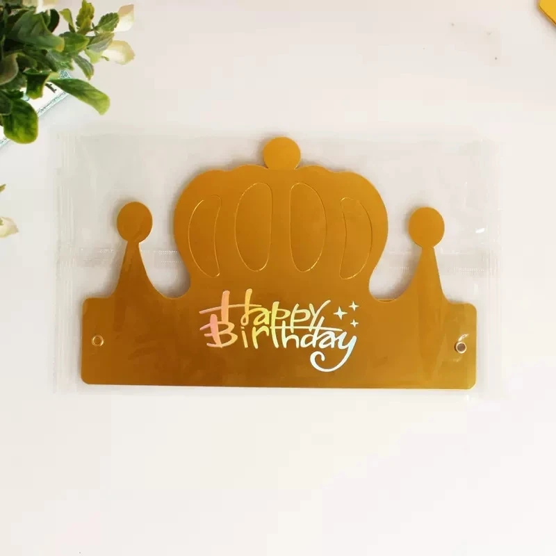 Magic Lights Gold Paper Crowns Birthday Party Crowns for Adults Women Men Birthday Celebration Party Supplies 1