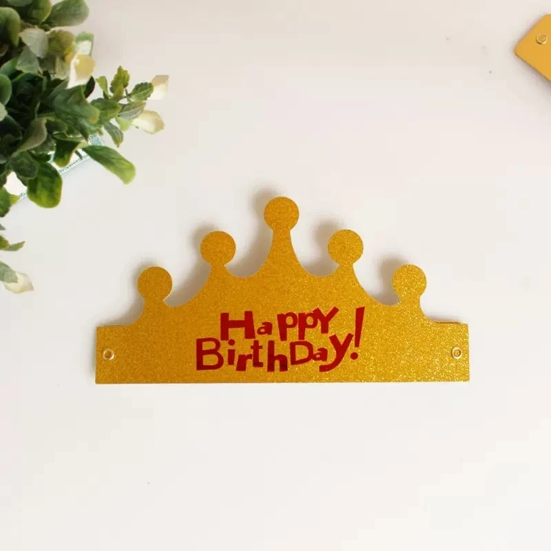 Magic Lights Gold Paper Crowns Birthday Party Crowns for Adults Women Men Birthday Party Baby Shower Celebration Decorations 1