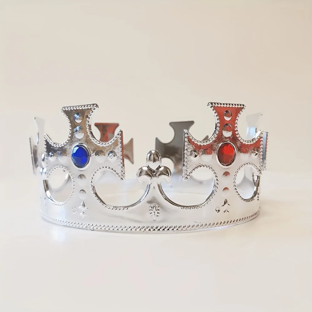 Magic Lights Golden Silver King Prince Crown for Birthday Hat Party Accessory Supplies Headwear Photo Props 1