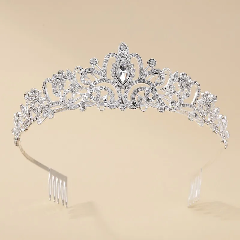 Magic Lights Gorgeous Bride's Crown Headdress for Wedding Ceremony Party Decorations Photo Props 1
