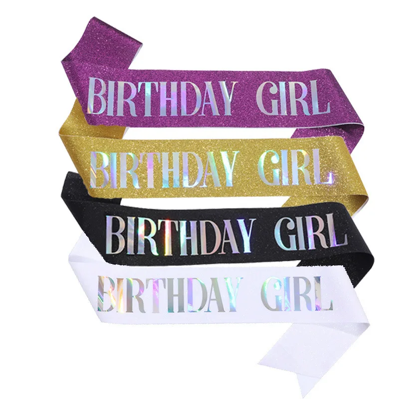 Magic Lights 'Birthday Girl' Party Sash for Girls Women Birthday Party Decoration Supplies 1
