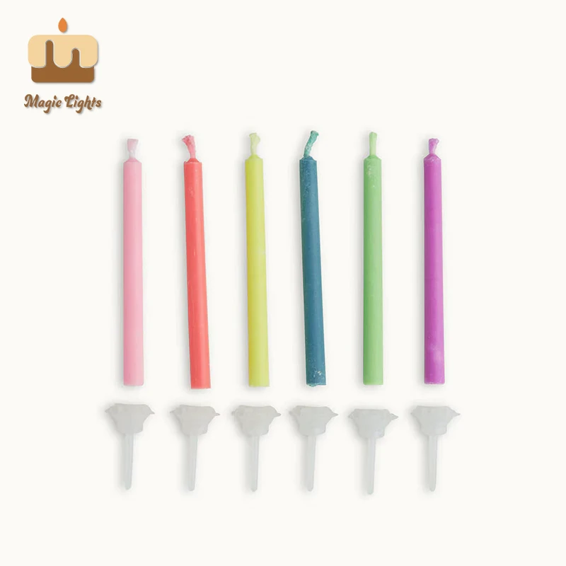 2 Multicolor Flame Birthday Candles 12ct by Magic Lights 1