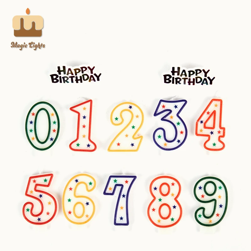Happy Birthday Plastic Mixed Colours Motto Cake Decoration by Magic Lights 1