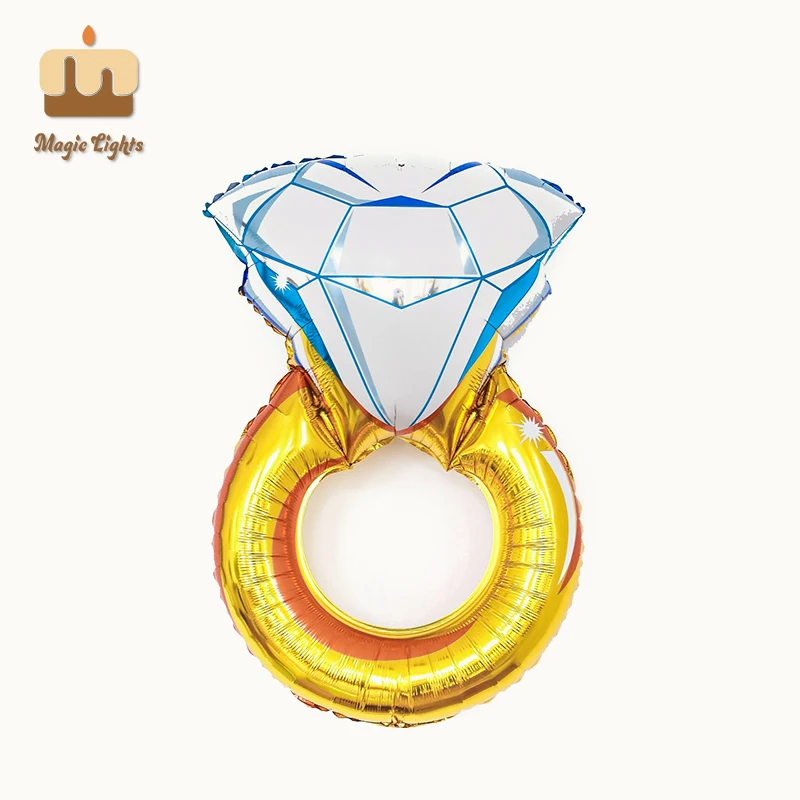 30 Inch Diamond Wedding Ring Foil Balloon – Engagement Party Decorations, Valentines & Wedding Decor by Magic Lights 1