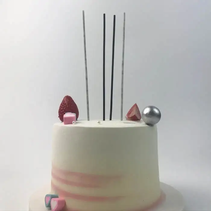 Best Black And White Sparkle Party Candle Decoration For Birthday 1