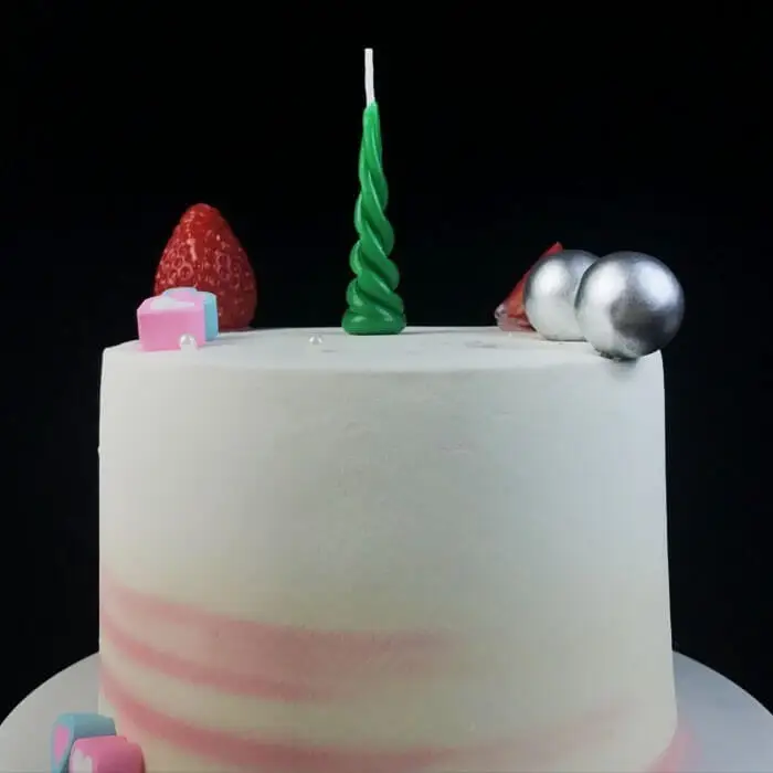 Green Unicorn Horn Shape Birthday Cake Candle 1