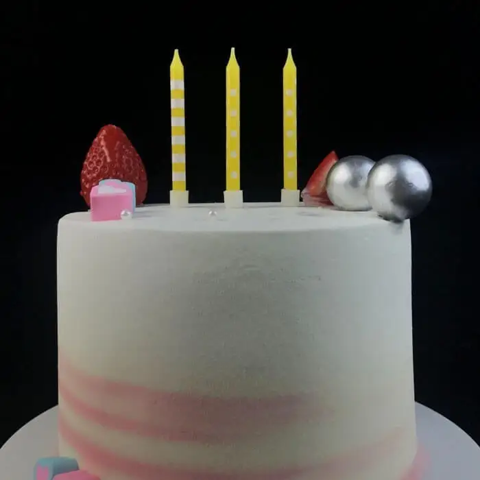 New Decorative Yellow Pure Paraffin Birthday Candle For Cake 1