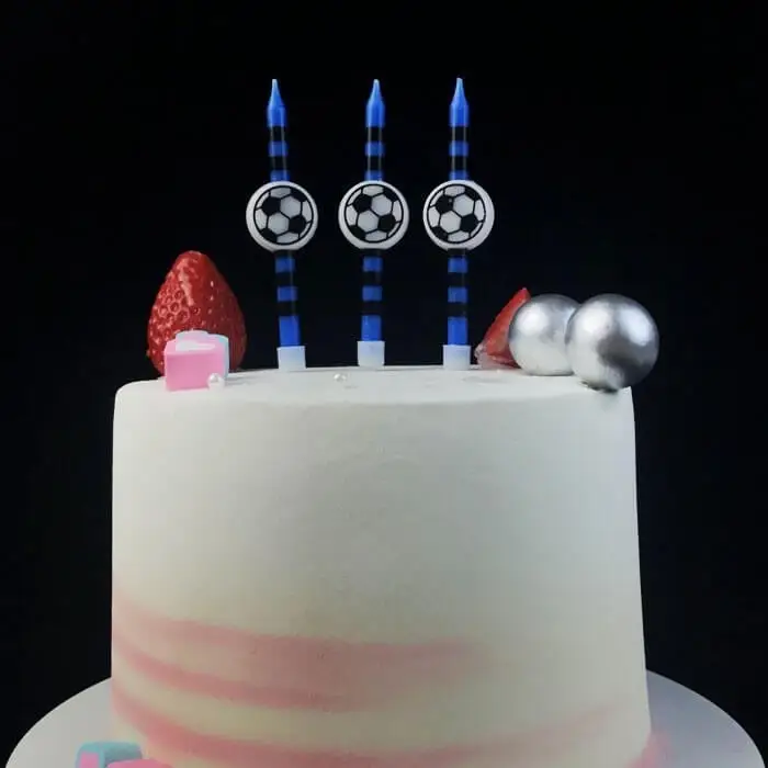 Novelty Soccer Ball Party Decorations Birthday Candles 1