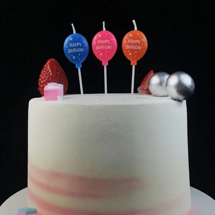 Smokeless Chinese Cute Colorful Balloon Shape Birthday Candle 1