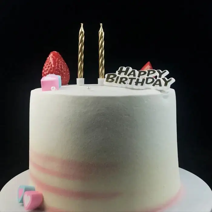 Pearl Gold Mini Spiral Birthday Candles Stock With Motto 1