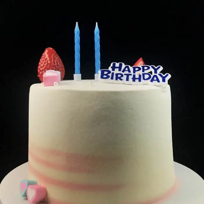 Blue Twist Spiral Shaped Party Candles And Motto Set For Cupcake 1