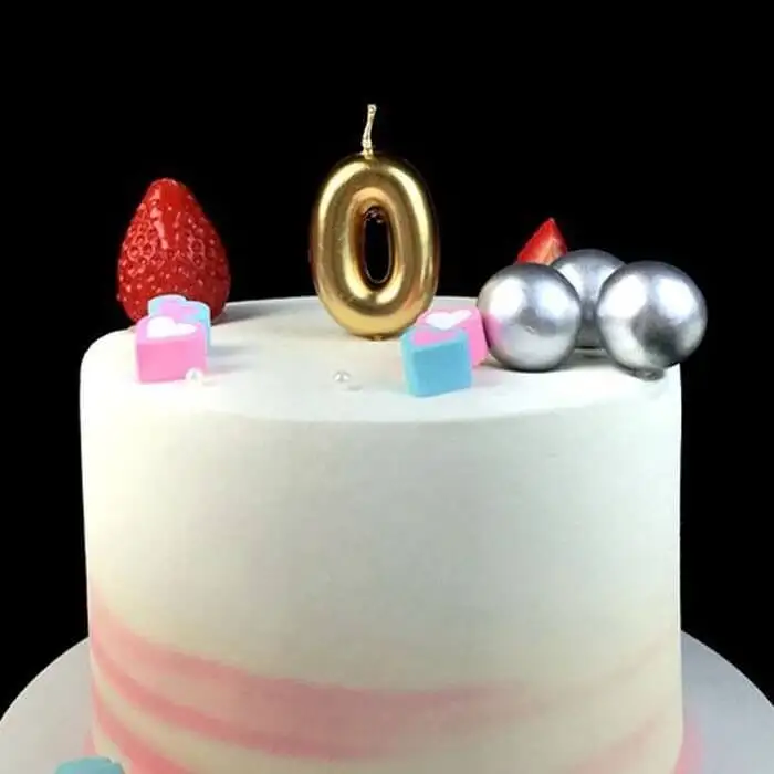 New Cute Mini Birthday Gold Number Candle For Children 1