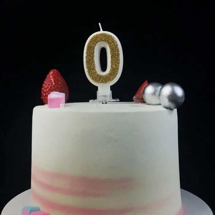 Latest Fancy Decorative Gold Glitter Number Birthday Cake Candles 1