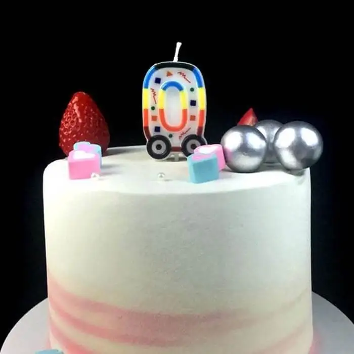 컬러 차 모양의 숫자 생일 케이크 양초 1