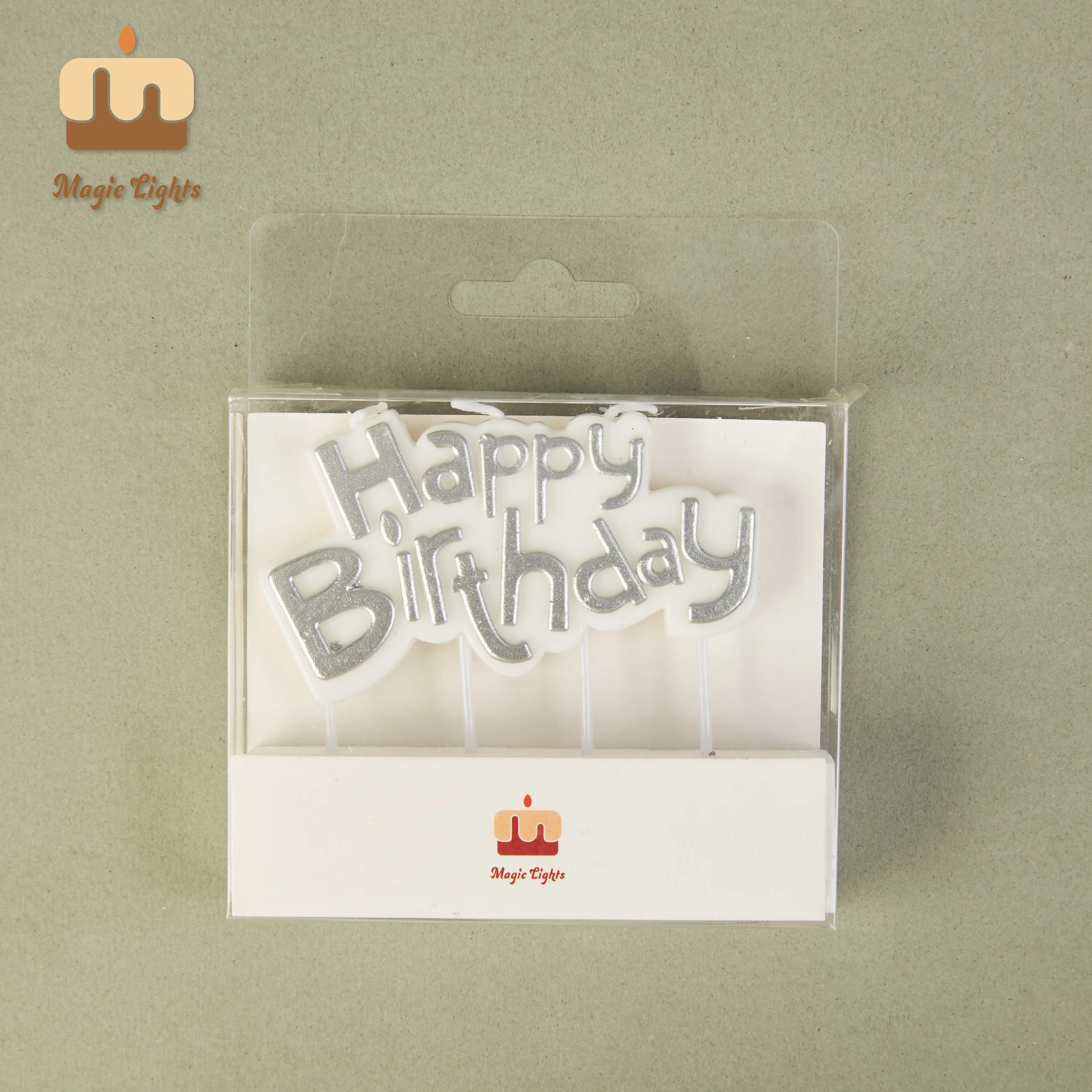 Magic Lights Silver Plaque Letter Candles for Cake Decorations 1