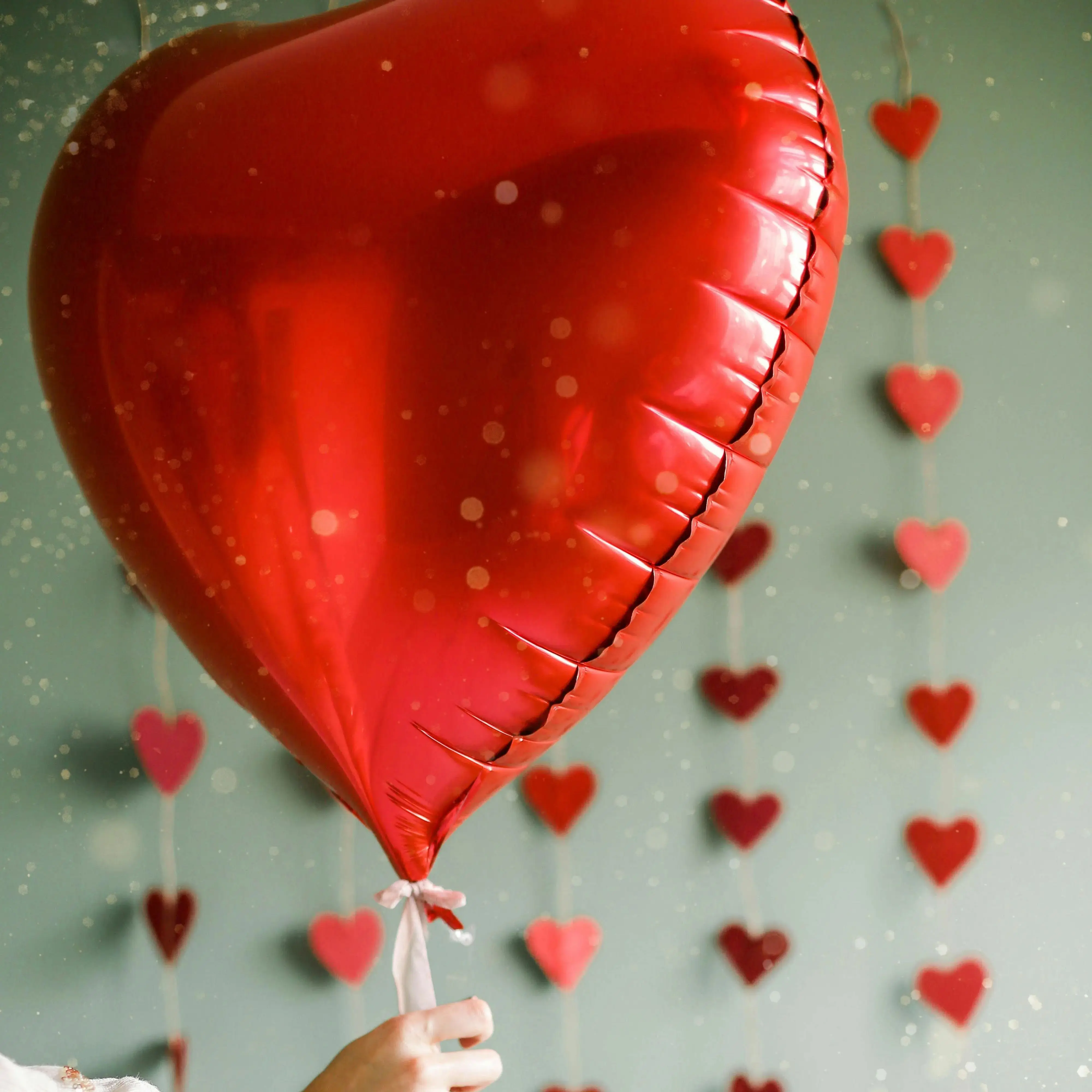 Magic Lights Red Heart Balloons para o Dia dos Namorados 1