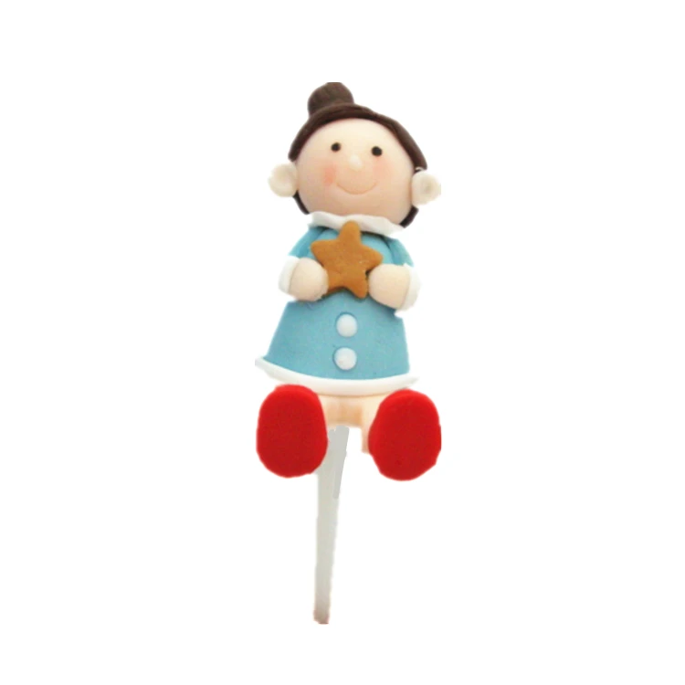 Magic Lights Polymer Clay Kids Cake Topper Picks 1