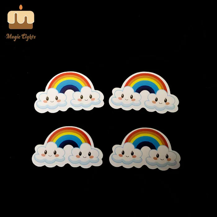 Magic Lights Colorful Cloud Paper Cake Topper Picks 1