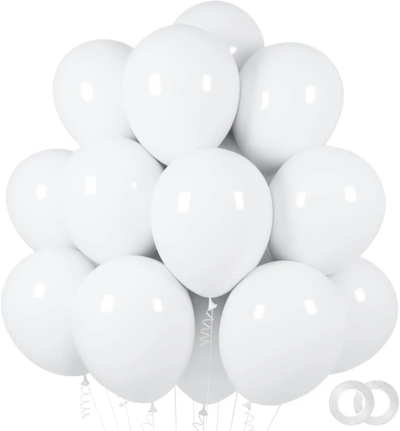 Magic Lights White Latex Party Balloons for Wedding Birthday Party Baby Shower Engagement Anniversary Decorations 1