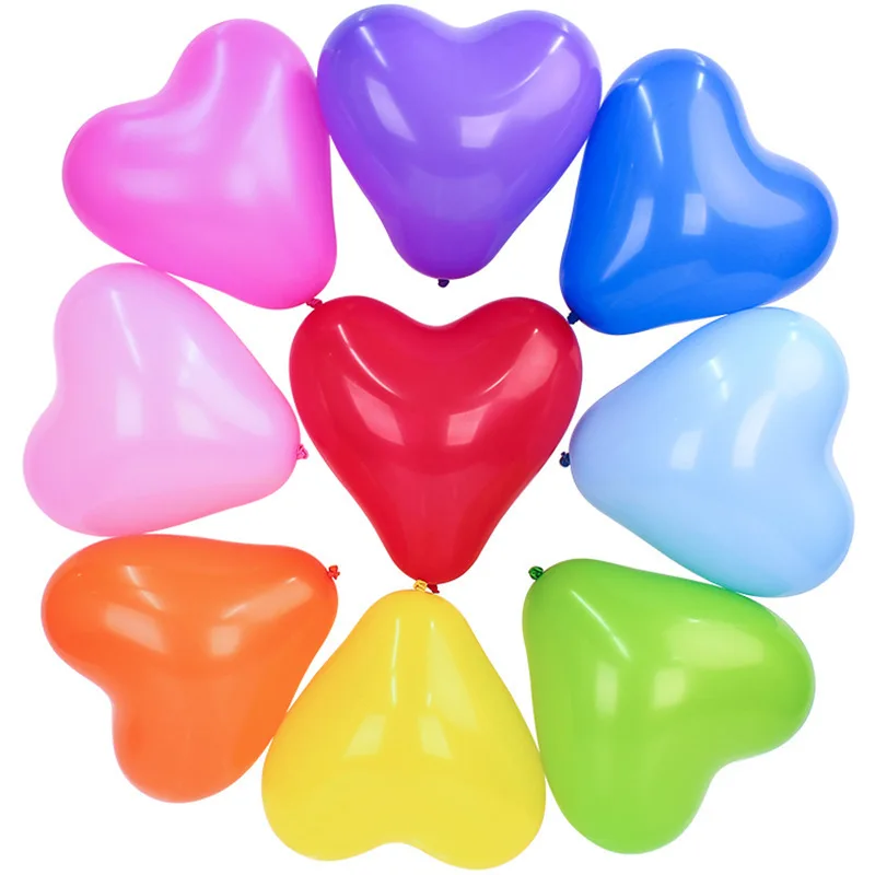 Magic Lights Colorful Latex Heart Shaped Balloons for Valentines Day,Propose Marriage,Wedding Party 1