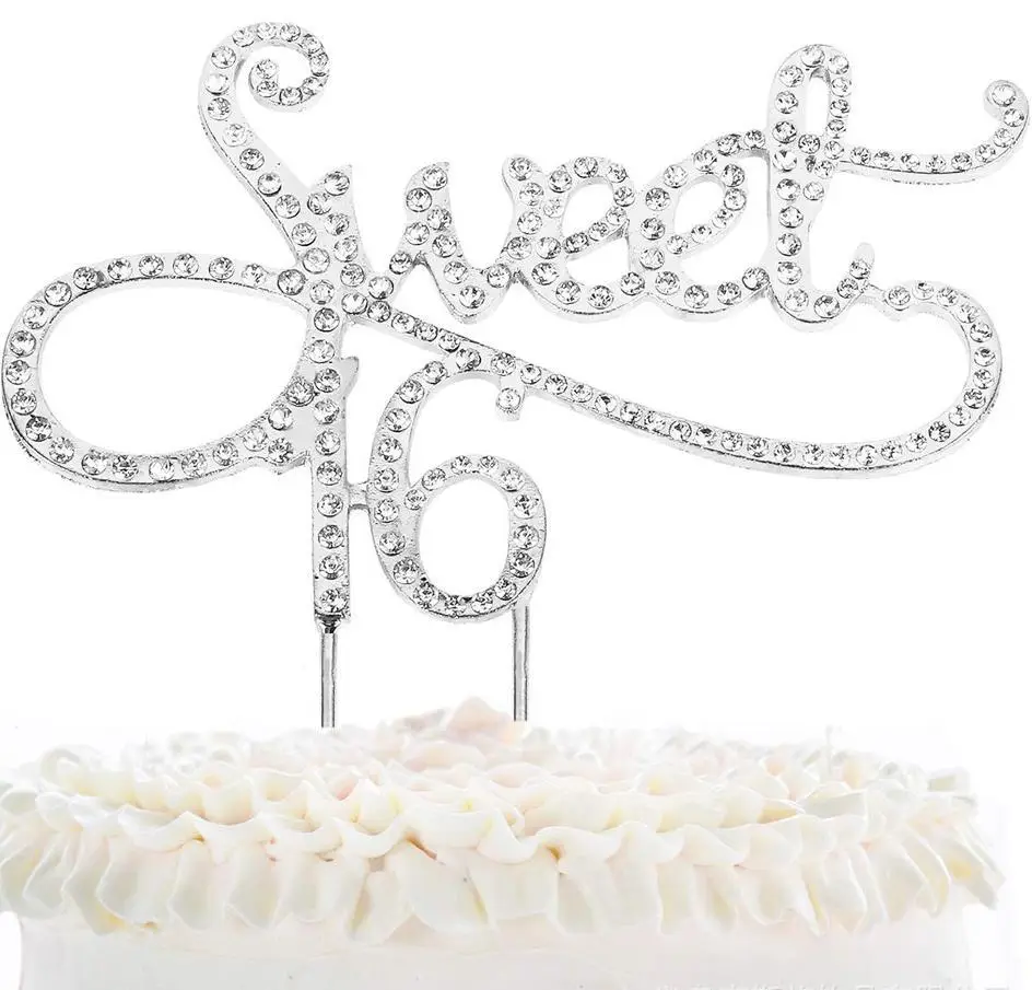 Luci magiche dolci 16 topper per torta metallica 1