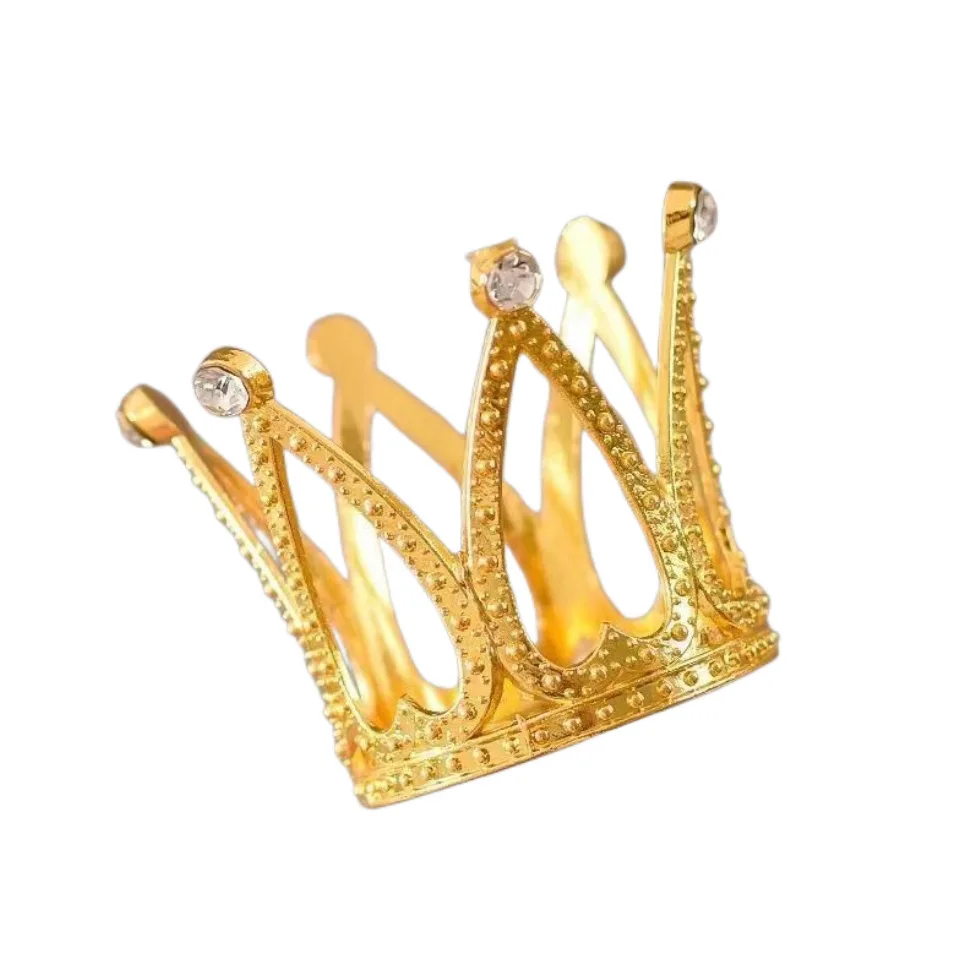 Luci magiche oro o argento rina corona metallica topper topper 1