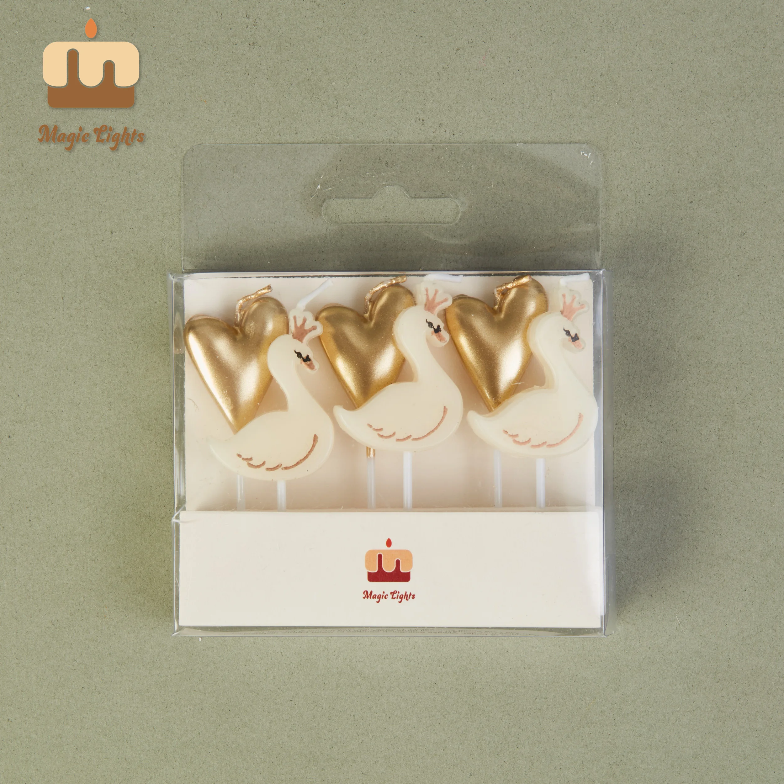 Magic Lights Lovely Swan Birthday Velas para Bolo de Partido 1