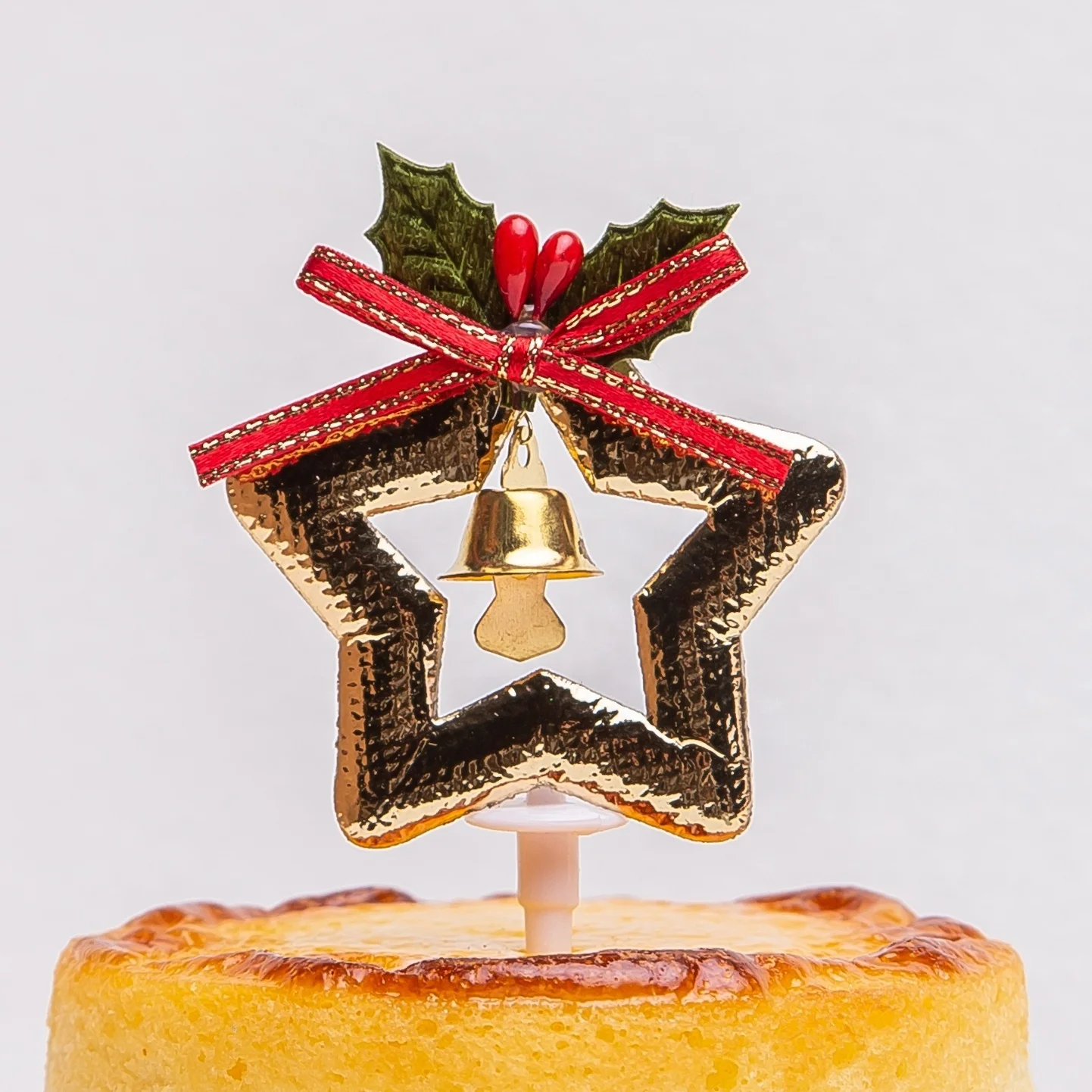 Magic Lights Star With Bell Christmas Cake Topper Picks for Decorating 1