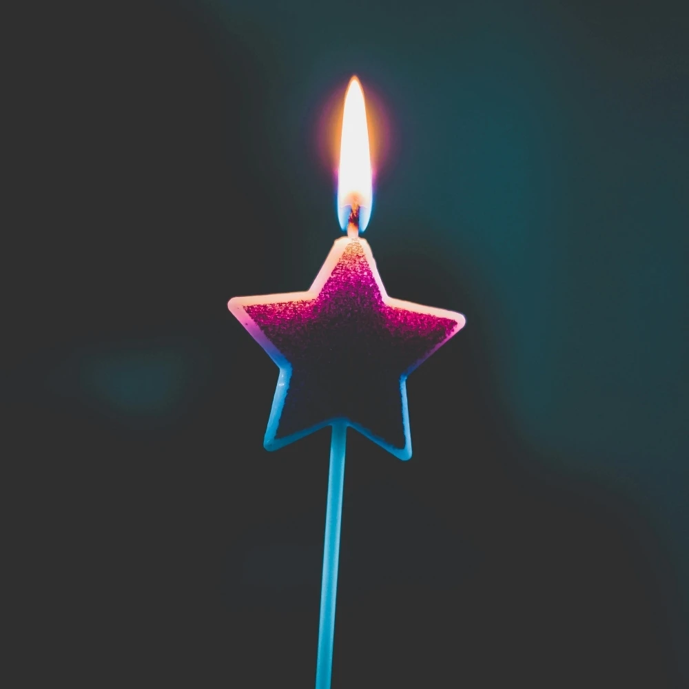 Magic Lights Mixed Glitter Colours Star Candles for Birthday Party 1