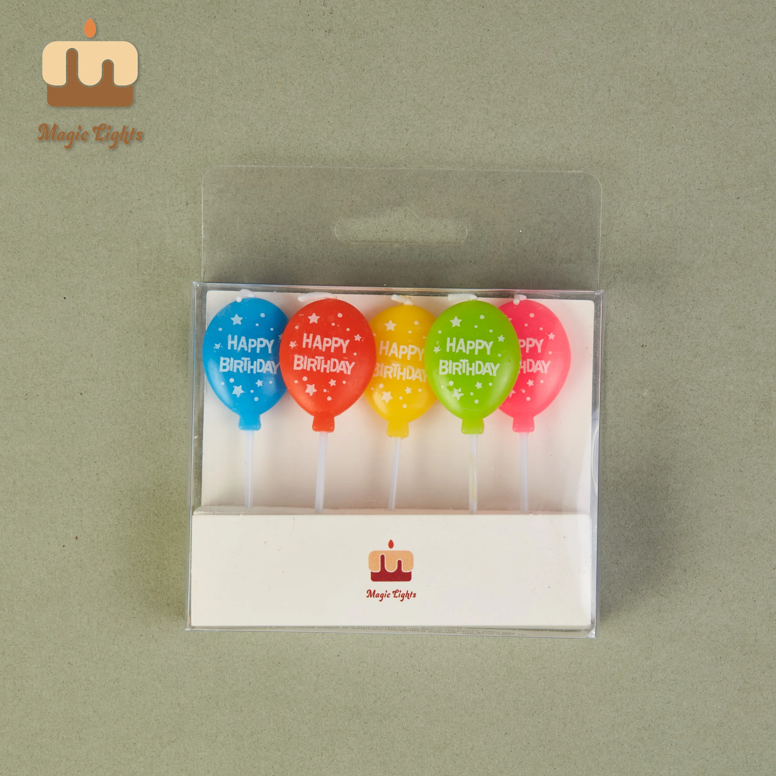 Magic Lights Mini Mixed Solid Colors Balloon Cake Candles for Birthday 1