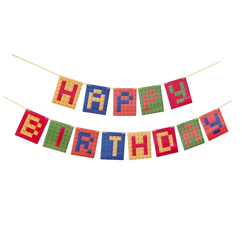 Magic Lights Colorful Happy Birthday Party Banner for Girls Boys Kids Decoration Backdrop 1