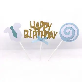 Luzes mágicas coloridas de papel de feliz aniversário colorido bolo de topper picks 1