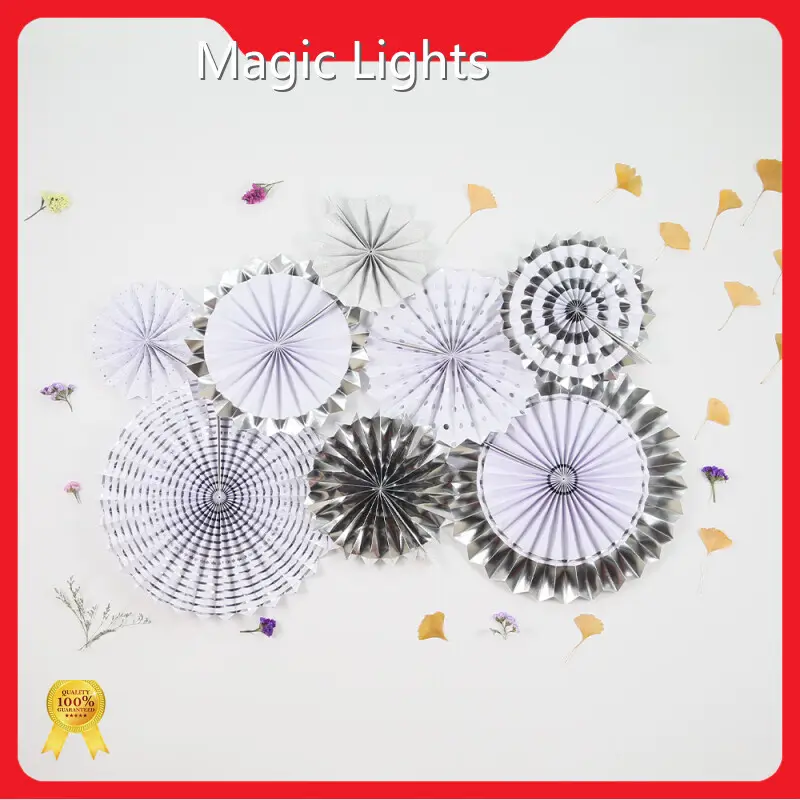 Decorações de festa personalizadas prata por luzes mágicas 1