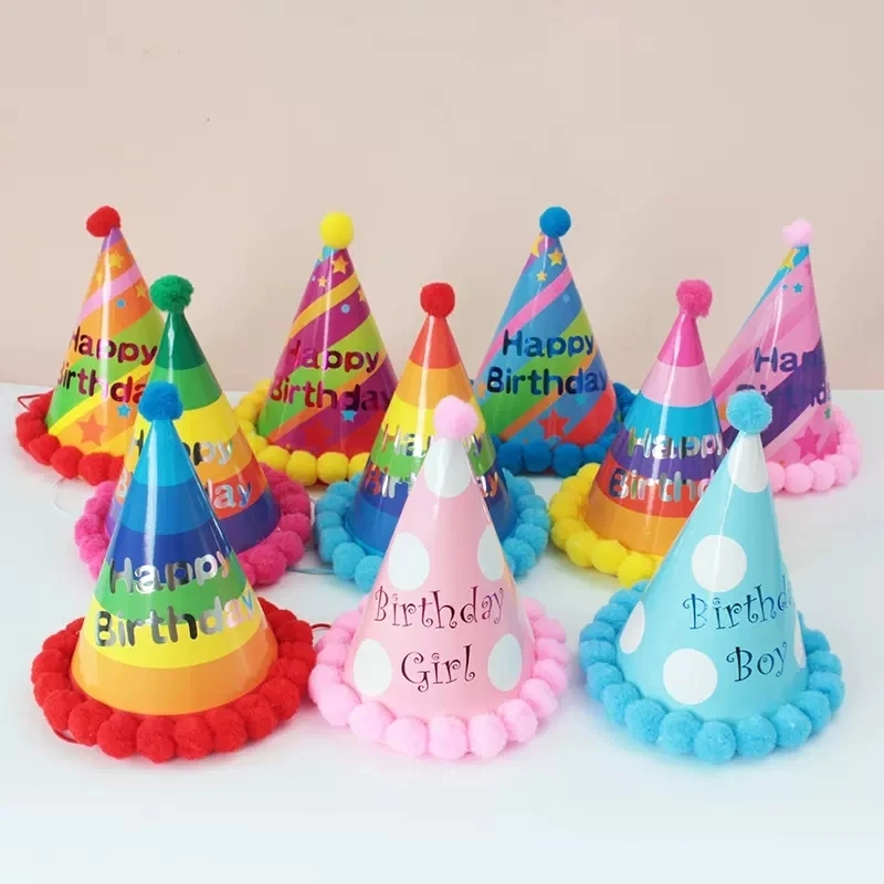 Magic Lights Vibrant Rainbow Cone Party Hats for Girls Boys Kids and Adults Birthday Celebration Party 1