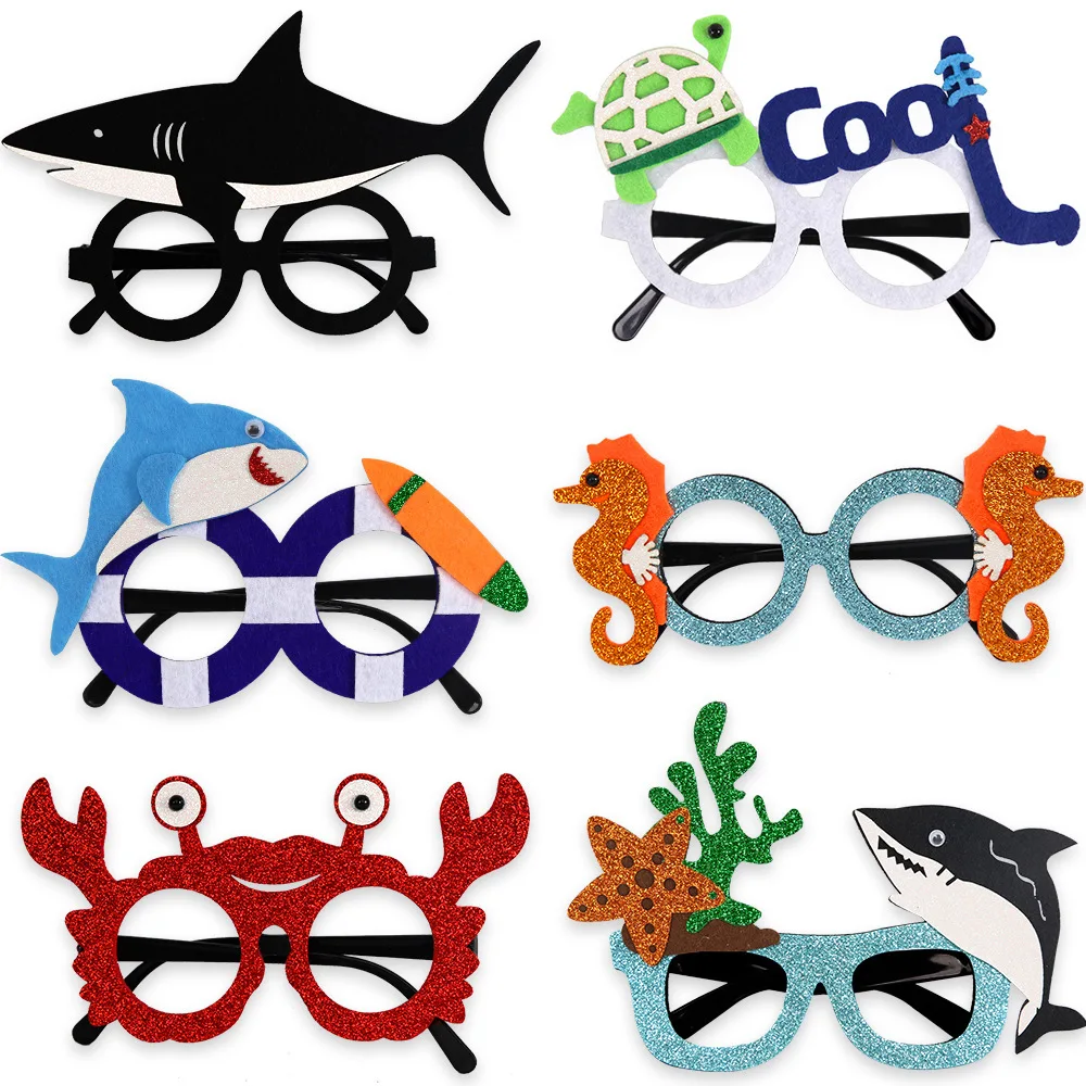 Magic Lights Funny Hawaiian Paper Eyeglasses for Party Decoration Summer Beach Party Favors Supplies 1