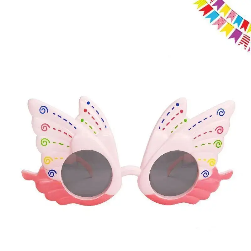 Magic Lights Novelty Photo Props Sunglasses Butterfly Happy Birthday Party Sunglasses for Kids Adults Birthday Party Favors 1