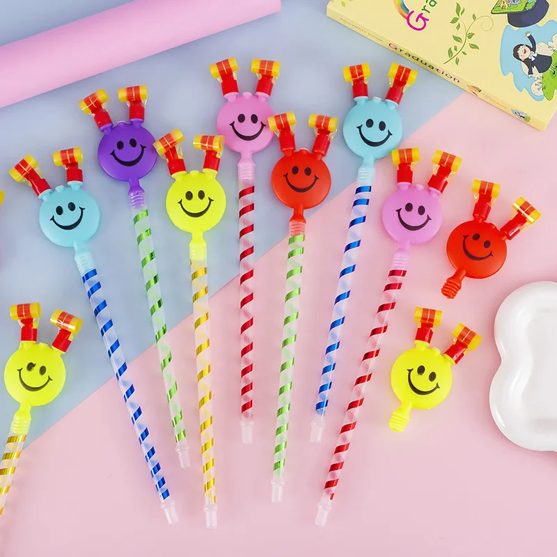Magic Lights Funny Smiling Plown Noisemakers Blowers para crianças Festas de ano novo Favors 1