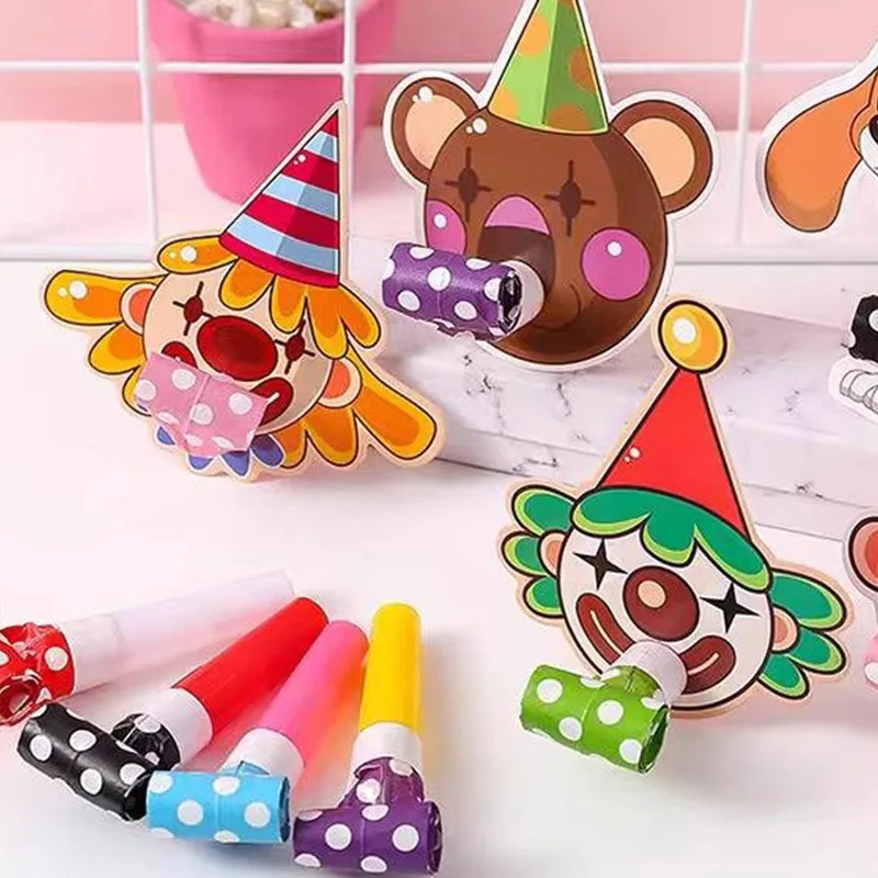 Magic Lights 10 PCs Funny Cartoon Clown Makers Blowers de festa para crianças Festas de festas de aniversário de ano novo 1